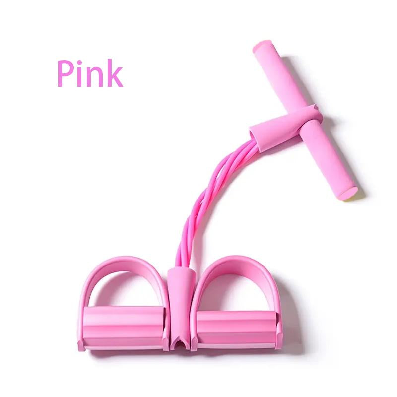 4-Tube Home Workout Resistance Band: Tone Inner/Outer Thighs, Shape Curvy Butt & Burn Calories Fast—Better Resistance for All Levels